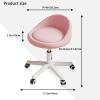 Rolling Stool Set of 2 Ergonomic Swivel Seat, Adjustable Height, Ultra-Quiet Wheels, Padded PU Leather Cushion, for Salon, Office, Massage & Medical Use Pink view 2