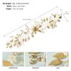 BERYUAN Wedding Leaf Flowers Hair Comb Handmade Rhinestone Pearls Bridal Headpiece Wedding Hair Accessories for Brides Bridesmaid (gold) view 4