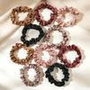 Scrunchies Silk Satin Hair Ties - Small Mini Thin Elestics Ponytail Holder Hair Bands Skinny Scrunchy For Thick Curl Hair No Crease Hair Ties Soft Accessories No Hurt Your Hair for Women and Girls view 1
