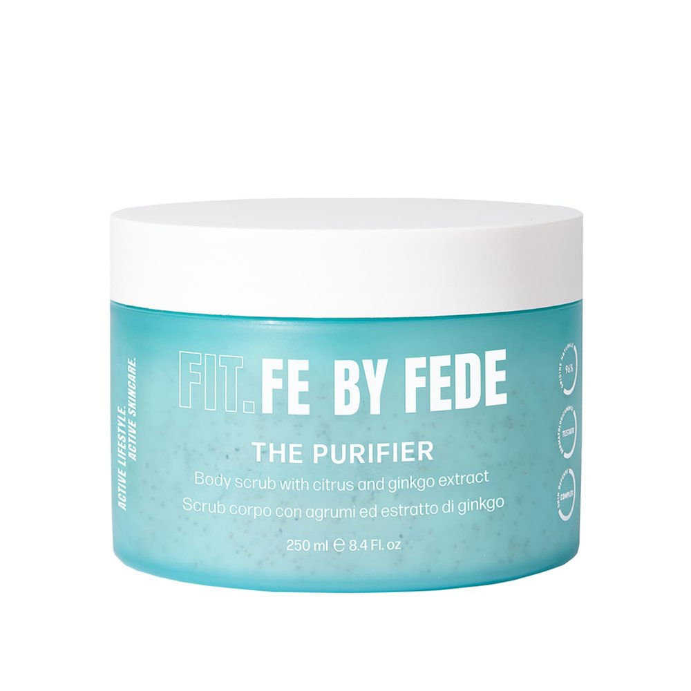FIT.FE BY FEDE The Purifying Body Scrub - Exfoliating Body Scrub with Citrus and Ginkgo Biloba Extract for Skin Care - Personal Care Products - 8.4 oz