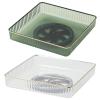 360 Rotating Cosmetic Tray 2 Pack Square Tray Spinning Storage Holder Bathroom Counter for Vanity Dresser (White and Green) view 1