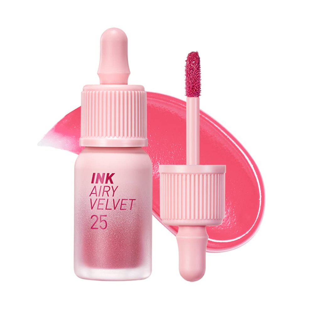 Peripera Ink Airy Velvet Lip Tint | High-Pigmentation, Lightweight, Soft, Moisturizing (025 ZAZZY PEACH)