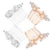 Baluue 4pcs Crystal Hair Comb for Bride Elegant Rhinestone Side Combs for Weddings Accessories for Women for Bridal Parties and Special Occasions view 1