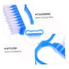 Healvian 10pcs Portable Nail Cleaning Brushes Stiff Bristle Scrub Brush Handle for Nail Art Manicure Compact Design for Home Travel Use view 3
