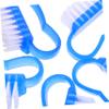 Healvian 10pcs Portable Nail Cleaning Brushes Stiff Bristle Scrub Brush Handle for Nail Art Manicure Compact Design for Home Travel Use view 4