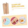 Baluue 10pcs Slanted Wooden Sticks for Hair Removal Precision Applicators for Eyebrows Lips Nose and Face Waxing for Home and Salon Use view 3