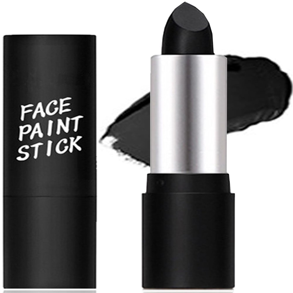 Black Face Paint Stick,Black Body Paint,Face Painting for Clown Makeup,Face Body Paint for Halloween SFX Cosplay Zombie Skeleton Joker Makeup,Safe for Adults and Kids