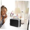 FOMIYES Makeup Suitcase Organizer Portable Cosmetic Travel Case Aluminum Makeup Case view 2