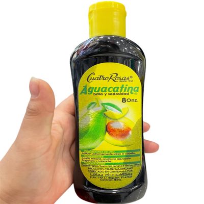 Cuatro Rosas Aguacatina Hair Oil, Avocado Oil for Shine and Silkiness, 8 Oz