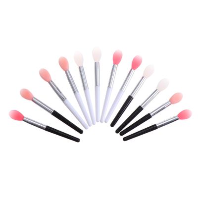 VICASKY 12pcs Silicone Lip Brush Makeup Brush Lipstick Applicator Makeup Cosmetics Lip Mask for Travel