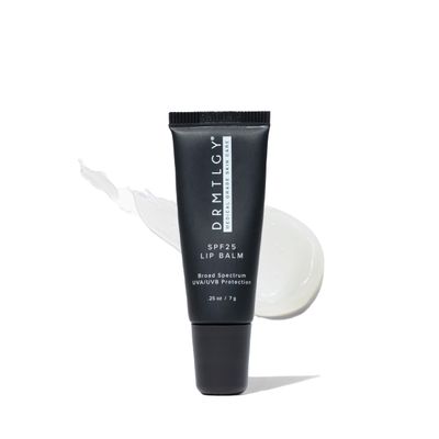 DRMTLGY SPF 25 Lip Balm  Hydrating & Nourishing Lip Protection with Avocado, Shea Butter & Cocoa Butter  Broad Spectrum UVA UVB Shield  Non-Sticky, Smooth Finish  .25 oz