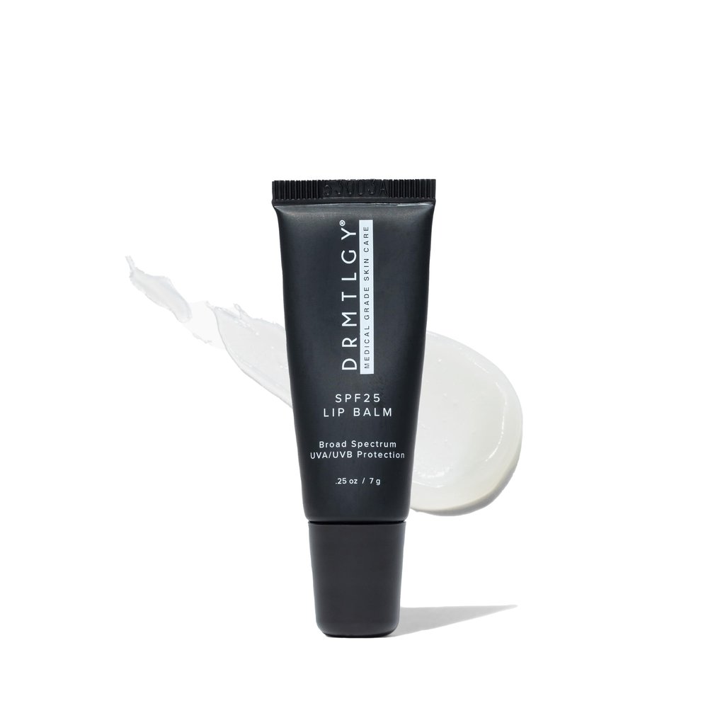 DRMTLGY SPF 25 Lip Balm  Hydrating & Nourishing Lip Protection with Avocado, Shea Butter & Cocoa Butter  Broad Spectrum UVA UVB Shield  Non-Sticky, Smooth Finish  .25 oz