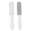 FOYTOKI 2pcs Stainless Steel Double-Sided Foot File for Dead Skin Removal Ergonomic Pedicure Scrubber for Care White view 1