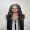 Forever Braids Full Lace Box Braids Adorned Knotless Braided Wig 35 Inches (Black Highlight) view 2