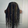 Forever Braids Full Lace Box Braids Adorned Knotless Braided Wig 35 Inches (Black Highlight) view 4