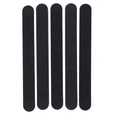 5pcs Double Sided Sanding Nail File with Round - Salon Quality Nail Art Tool in Black