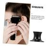 FOMIYES Men's Shaving Razor Stand Compact Aluminum Alloy Holder for Safety Razors Durable Bathroom Accessory Base Compatible with Old-fashioned Manual Black Finish view 3