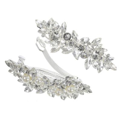FOMIYES Rhinestones Barrettes for Women Thin Hair Clips Beautiful Metal Hairpin for Spring or Formal Events