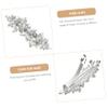 FOMIYES Rhinestones Barrettes for Women Thin Hair Clips Beautiful Metal Hairpin for Spring or Formal Events view 4