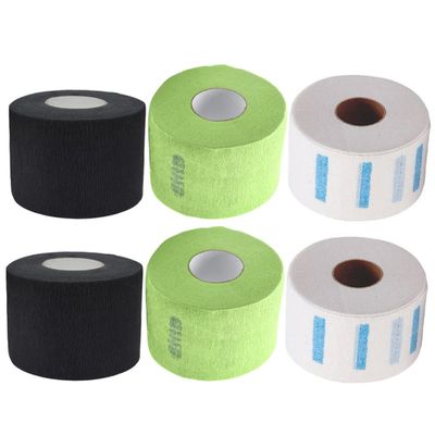 Healvian 6rolls Hair Cutting and Neck Protection Paper Hairdressing Stretchy Wrap Barber Neck Band Disposal Paper Hair Cutting Supplies