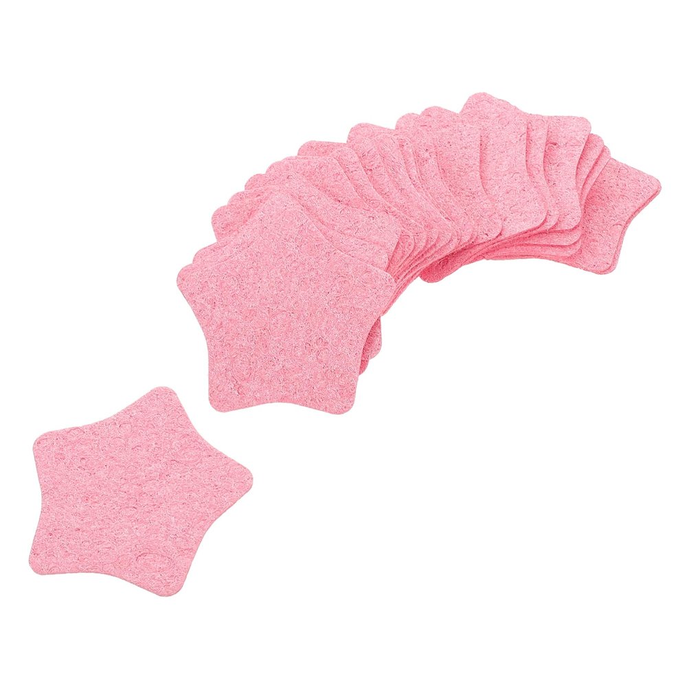 FOMIYES 25pcs Facial Cleansing Sponge Makeup Removal Pads Shape Deep Cleansing Comfortable for Daily Use