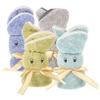 Cabilock 4pcs Rabbit Shaped Towels Soft Coral Fleece Washcloths for Toddlers and Boy Girl Super Absorbent Face Cleaning Towels Blue Gray Green and Lake Blue Gift view 1
