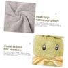 Cabilock 4pcs Rabbit Shaped Towels Soft Coral Fleece Washcloths for Toddlers and Boy Girl Super Absorbent Face Cleaning Towels Blue Gray Green and Lake Blue Gift view 4