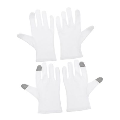 Didiseaon 2pairs Overnight Moisturizing Gloves Touchscreen Friendly Cotton Spa Gloves for Dry Hands
