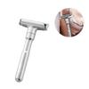 Ipetboom Manual Double-sided Razor Holder with Adjustable Blades for Men Lightweight Durable Shaving Machine with Razor Blades for Home and Travel Use view 1