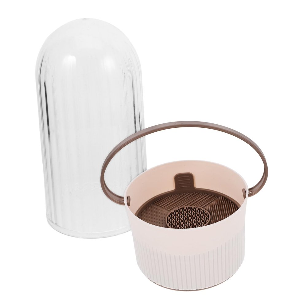 FOMIYES Makeup Sponge Organizer Brush Holder Makeup Brush Cleaner Drying Rack for Women Compact Portable Beauty Tools Storage Box