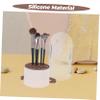 FOMIYES Makeup Sponge Organizer Brush Holder Makeup Brush Cleaner Drying Rack for Women Compact Portable Beauty Tools Storage Box view 3