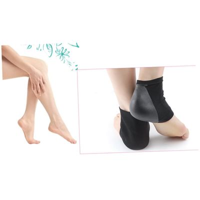 Ipetboom 1pair Gel Heel Socks Crack Protectors for Shoes Boots Moisturizing Ankle Socks