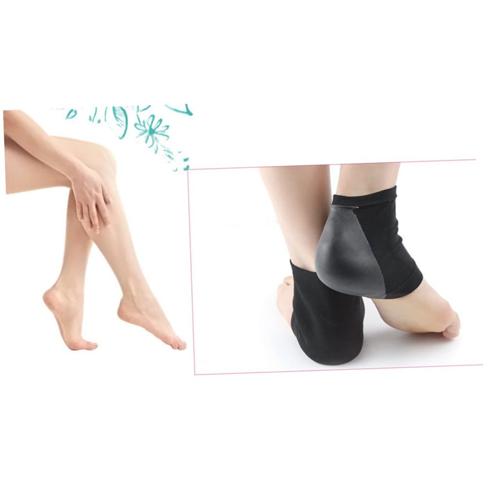 Ipetboom 1pair Gel Heel Socks Crack Protectors for Shoes Boots Moisturizing Ankle Socks