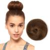 isheeny Hair Buns Extensions for White Women, Drawstring Updo Donut Chignon, Real Hair Fake Ballet Bun for Women & Girls | Messy Bun Haipieces for Effortless Style (Dark Brown) view 1