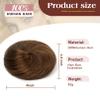 isheeny Hair Buns Extensions for White Women, Drawstring Updo Donut Chignon, Real Hair Fake Ballet Bun for Women & Girls | Messy Bun Haipieces for Effortless Style (Dark Brown) view 2