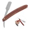 Ipetboom Straight Razor Shaving Tool for Men Stainless Steel Manual Barber Razor Wooden Handle Random Style for Beard Grooming and Precise Shaving view 3