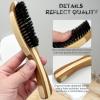 Beard Brush for Men  Ergonomic Curved Design for Beard & Mustache Grooming and Styling  Promotes Beard Growth  Portable and Travel-Friendly view 4