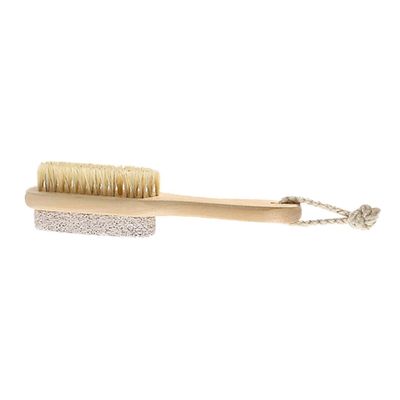 Ipetboom Natural Bristle Brush and Pumice Stone Combo Callus Remover for Smooth Feet Exfoliating Foot Scrubber for Spa-Like Massage Experience Home Pedicures and Dead Skin Removal