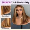 12Inch Highlight Brown Bob Wig Human Hair 13x4 HD Lace Front Wigs Human Hair Pre Plucked Hairline Frontal Glueless Short Straight Bob Wigs for Black Women Ombre Ash Brown Lace Wig Free Part P4/27 view 2
