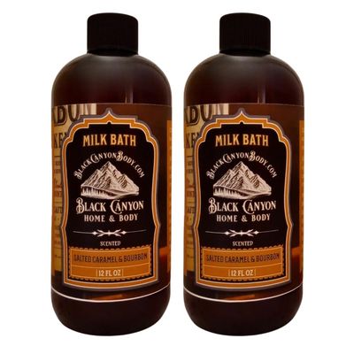 Black Canyon Salted Caramel & Bourbon Scented Milk & Bubble Bath, 12 Oz (2 Pack)