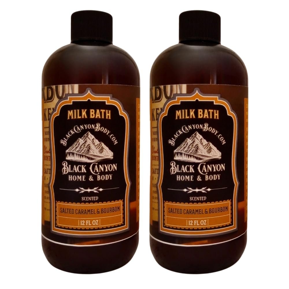 Black Canyon Salted Caramel & Bourbon Scented Milk & Bubble Bath, 12 Oz (2 Pack)