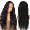 13x4 HD Transparent Lace Front Wigs Human Hair Deep Wave Glueless Wigs Human Hair Pre Plucked Lace Frontal Wigs Natural Color for Black Women (150 density, 10inch) view 1