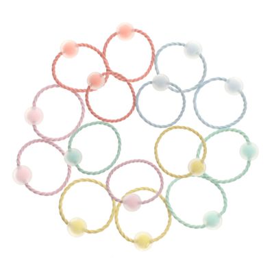 WOONEKY 20pcs Threaded Rubber Band Hair Ties for Women Girls Hair Ties Ponytail Wig Scrunchie Pack