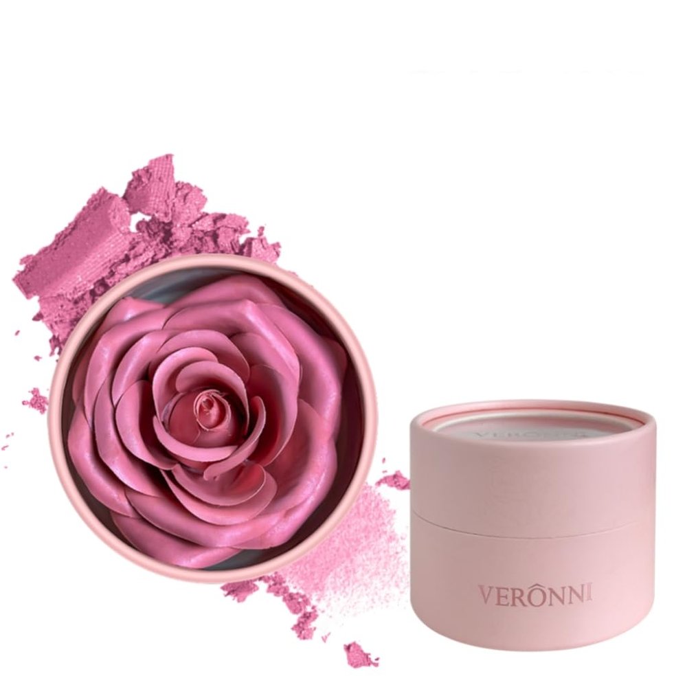 Pink Blusher, 3D Rose Makeup Flower Petal Blush for Cheeks, Natural Glowing Redness Long Lasting Buildable Color, Contouring and Brightening, Makeup Powder blusher as Festival Gifts(#03)