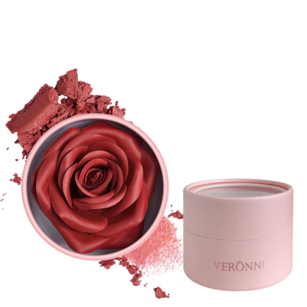 3D Matte Blusher, Rose Makeup Flower Petal Blush for Cheeks, Natural Glowing Redness Long Lasting Buildable Color, Contouring and Brightening, Makeup Powder blush as Festival Gifts(#01)