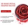 3D Matte Blusher, Rose Makeup Flower Petal Blush for Cheeks, Natural Glowing Redness Long Lasting Buildable Color, Contouring and Brightening, Makeup Powder blush as Festival Gifts(#01) view 4