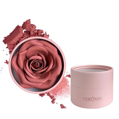 3d Rose Petal Blush, Matte Flower Petal Rose Makeup Blusher for Cheeks, Natural Glowing Redness Long Lasting Buildable Color, Contouring and Brightening, Makeup Powder blusher Gifts(#04)