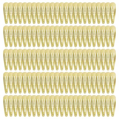 120 Pack Gold Metal Snap Hair Clips - Non-Slip Hairpins Barrettes for Women & Girls, Secure Braids, Updos, Buns - Durable & Lightweight (Plastic Storage Box Included)