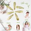 120 Pack Gold Metal Snap Hair Clips - Non-Slip Hairpins Barrettes for Women & Girls, Secure Braids, Updos, Buns - Durable & Lightweight (Plastic Storage Box Included) view 4