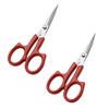 PartyKindom Eyes Brow Scissors Set 2pcs Stainless Steel Scissors Perfect for Eyebrow Trimming Brow Lamination Easy to Carry view 1